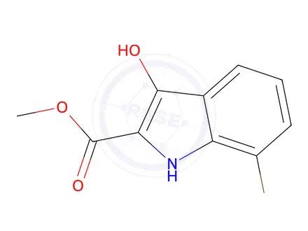 Chemical structure of Methyl 7-bromo-3-hydroxy-1H-indole-2-carboxylate