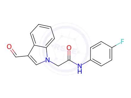 Chemical structure of N-(4-Fluorophenyl)-2-(3-formyl-1h-indol-1-yl)acetamide