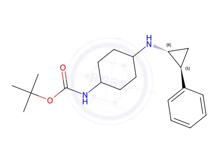 Chemical structure of tert-Butyl (4-(((1R,2S)-2-phenylcyclopropyl)amino)cyclohexyl)carbamate