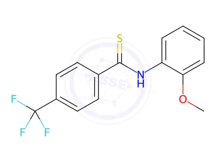 Chemical structure of N-(2-Methoxyphenyl)-4-(trifluoromethyl)benzothioamide