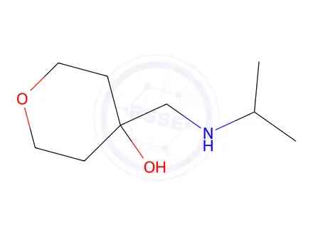 Chemical structure of 4-{[(propan-2-yl)amino]methyl}oxan-4-ol