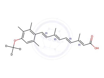 Chemical structure of Acitretin EP Impurity A-d3 (13-cis-Acitretin-d3)