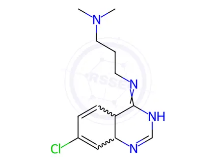 Chemical structure of N1-(7-chloro-4a,8a-dihydroquinazolin-4-yl)-N3,N3-dimethylpropane-1,3-diamine