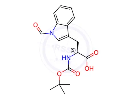 Chemical structure of Boc-Trp(For)-OH