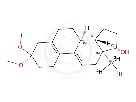 Chemical structure of (17b)-3,3-Dimethoxyestra-5(10),9(11)-dien-17-ol-d3