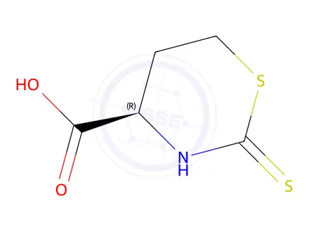 Chemical structure of (R)-2-Thioxo-1,3-thiazinane-4-carboxylic acid