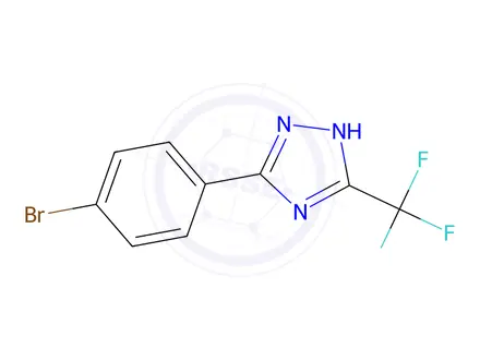 Chemical structure of 3-(4-Bromophenyl)-5-(trifluoromethyl)-1H-1,2,4-triazole