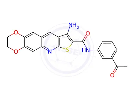 Chemical structure of n-(3-Acetylphenyl)-15-amino-4,7-dioxa-13-thia-11-azatetracyclo[8.7.0.0^{3,8}.0^{12,16}]heptadeca-1,3(8),9,11,14,16-hexaene-14-carboxamide