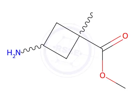 Chemical structure of Methyl 3-amino-1-methylcyclobutane-1-carboxylate