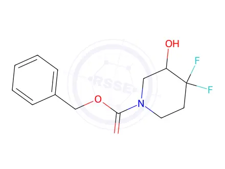 Chemical structure of Benzyl 4,4-Difluoro-3-hydroxypiperidine-1-carboxylate