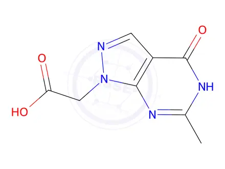 Chemical structure of 2-(6-Methyl-4-oxo-4,5-dihydro-1h-pyrazolo[3,4-d]pyrimidin-1-yl)acetic acid