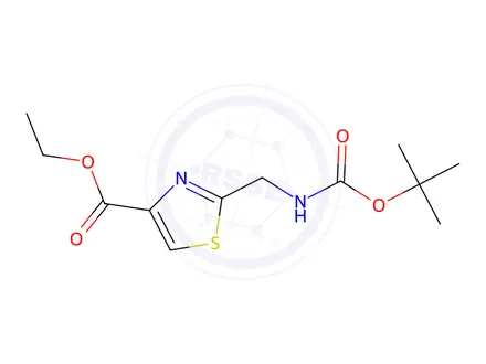 Chemical structure of Ethyl 2-(((Tert-butoxycarbonyl)amino)methyl)thiazole-4-carboxylate