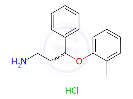 Chemical structure of Desmethyl Atomoxetine Hydrochloride
