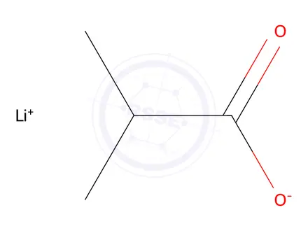 Chemical structure of Lithium isobutyrate