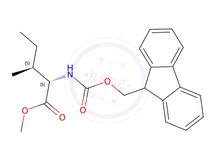 Chemical structure of Methyl (((9H-fluoren-9-yl)methoxy)carbonyl)-L-isoleucinate
