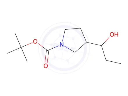 Chemical structure of TERT-BUTYL 3-(1-HYDROXYPROPYL)PYRROLIDINE-1-CARBOXYLATE