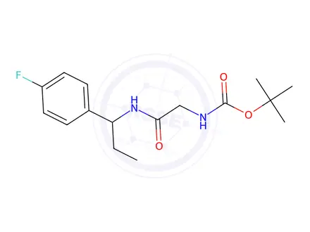 Chemical structure of Tert-butyl n-({[1-(4-fluorophenyl)propyl]carbamoyl}methyl)carbamate