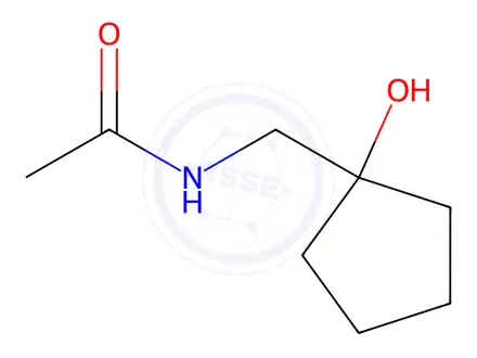 Chemical structure of n-[(1-hydroxycyclopentyl)methyl]acetamide