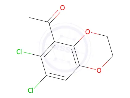 Chemical structure of 1-(6,7-Dichloro-2,3-dihydrobenzo[b][1,4]dioxin-5-yl)ethan-1-one