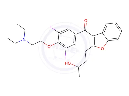 Chemical structure of 3`-Hydroxy-Amiodarone Hydrochloride