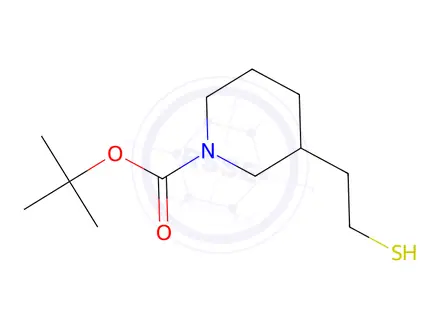 Chemical structure of tert-Butyl 3-(2-mercaptoethyl)piperidine-1-carboxylate