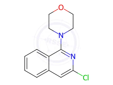Chemical structure of 3-Chloro-1-(morpholinyl)-1-ylisoquinoline