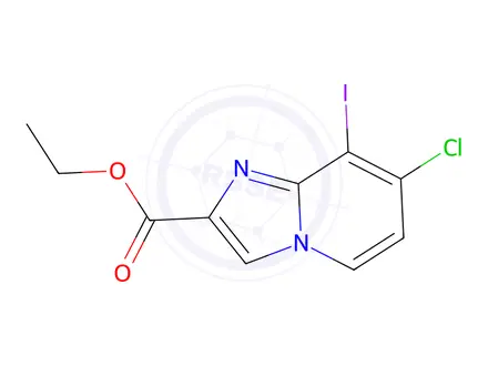 Chemical structure of Ethyl 7-Chloro-8-iodoimidazo[1,2-a]pyridine-2-carboxylate