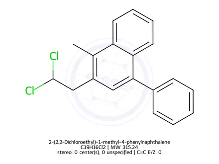 Chemical structure of 2-(2,2-Dichloroethyl)-1-methyl-4-phenylnaphthalene