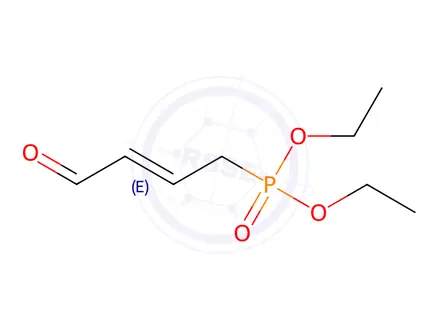 Chemical structure of Phosphonic acid, (4-oxo-2-butenyl)-, diethyl ester, (E)-