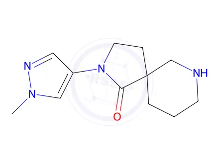 Chemical structure of 2-(1-Methyl-1H-pyrazol-4-yl)-2,7-diazaspiro[4.5]decan-1-one