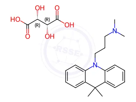 Chemical structure of dimetacrine tartrate