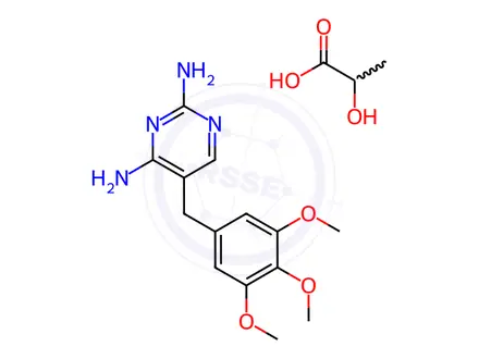 Chemical structure of Trimethoprim lactate