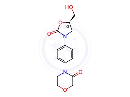 Chemical structure of 4-[4-[(5R)-5-(Hydroxymethyl)-2-oxo-3-oxazolidinyl]phenyl]-3-morpholinone