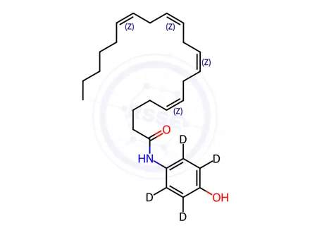 Chemical structure of AM 404-d4