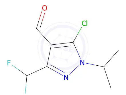 Chemical structure of 5-Chloro-3-(difluoromethyl)-1-isopropyl-1H-pyrazole-4-carbaldehyde