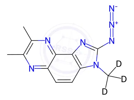 Chemical structure of 2-Azido-3,7,8-trimethyl-3H-imidazo[4,5-f]quinoxaline-d3