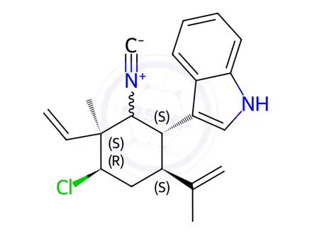 Chemical structure of 12-epi-Hapalindole G