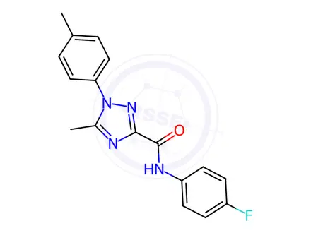 Chemical structure of N-(4-fluorophenyl)-5-methyl-1-(p-tolyl)-1H-1,2,4-triazole-3-carboxamide