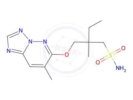 Chemical structure of 1-Butanesulfonamide, 2-methyl-2-(((7-methyl(1,2,4)triazolo(1,5-b)pyrid azin-6-yl)oxy)methyl)-