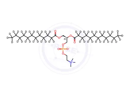 Chemical structure of L-α-Dilauroyl Phosphatidylcholine-d46