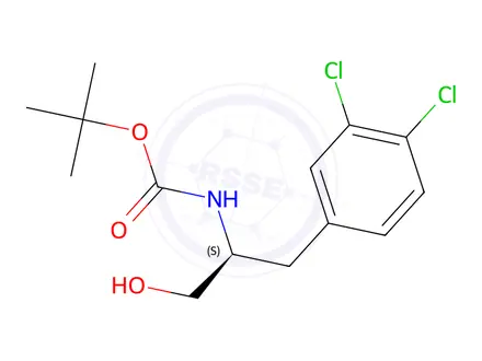 Chemical structure of Tert-butyl (S)-(1-(3,4-dichlorophenyl)-3-hydroxypropan-2-yl)carbamate