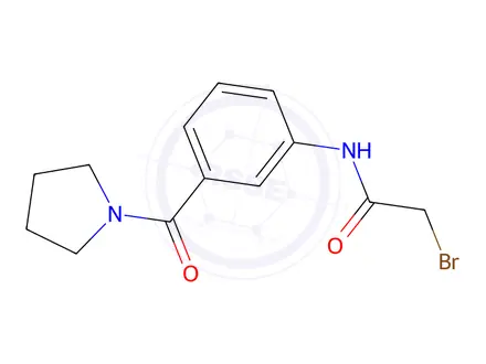 Chemical structure of 2-Bromo-N-[3-(1-pyrrolidinylcarbonyl)phenyl]-acetamide