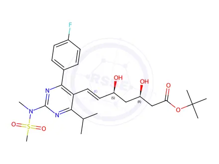 Chemical structure of Rosuvastatin Acid t-Butyl Ester