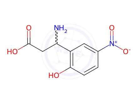 Chemical structure of 3-AMINO-3-(2-HYDROXY-5-NITRO-PHENYL)-PROPIONIC ACID