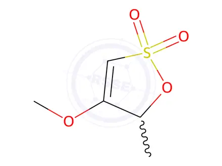 Chemical structure of 4-methoxy-5-methyl-5H-[1,2]oxathiole-2,2-dioxide
