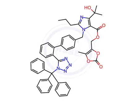 Chemical structure of N1-Trityl Olmesartan Medoxomil