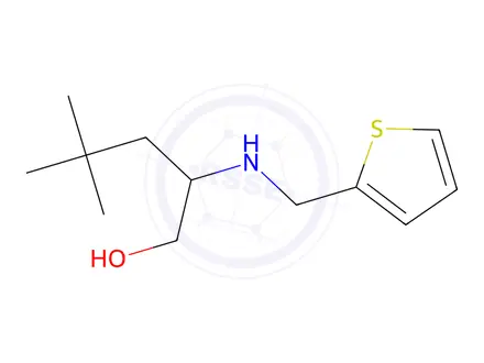 Chemical structure of 4,4-Dimethyl-2-((thiophen-2-ylmethyl)amino)pentan-1-ol