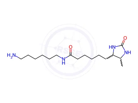Chemical structure of N-(6-Aminohexyl)-6-(5-methyl-2-oxoimidazolidin-4-yl)hexanamide