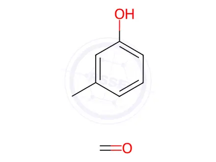 Chemical structure of Formaldehyde, polymer with 3-methylphenol