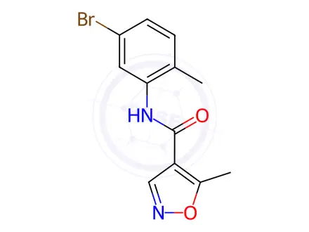 Chemical structure of N-(5-Bromo-2-methylphenyl)-5-methylisoxazole-4-carboxamide